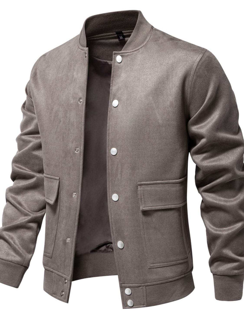 Men's Baseball Collar Snap Down Jacket - Trendsi - Flyclothing LLC