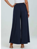 Pocketed Elastic Waist Wide Leg Pants - Trendsi - Flyclothing LLC