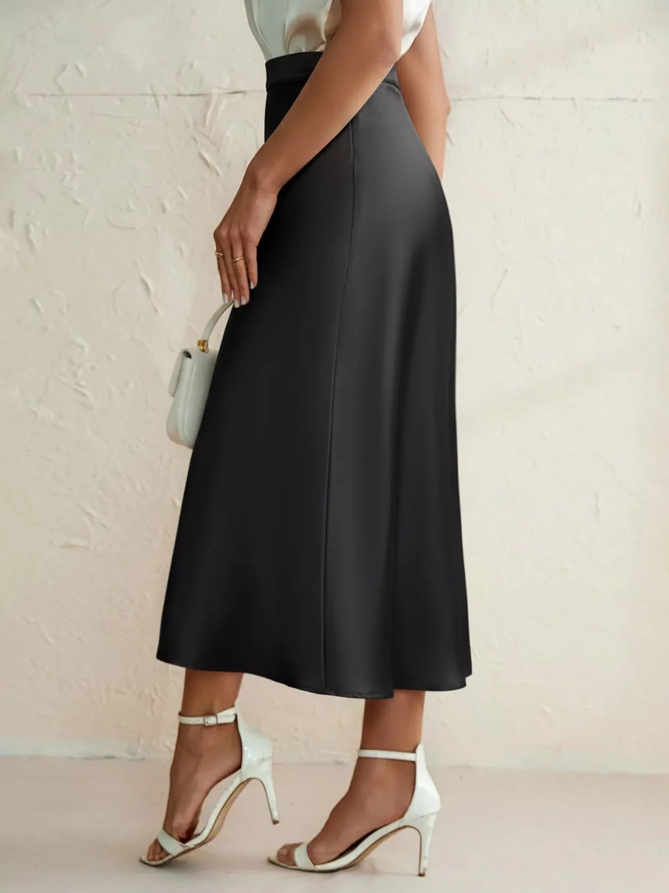 High Waist Midi Skirt - Trendsi - Flyclothing LLC