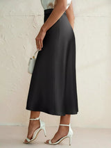 High Waist Midi Skirt - Trendsi - Flyclothing LLC