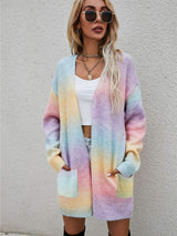 Angel Wings Full Size Pocketed Open Front Gradient Cardigan - Trendsi - Flyclothing LLC