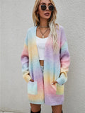 Angel Wings Full Size Pocketed Open Front Gradient Cardigan - Trendsi