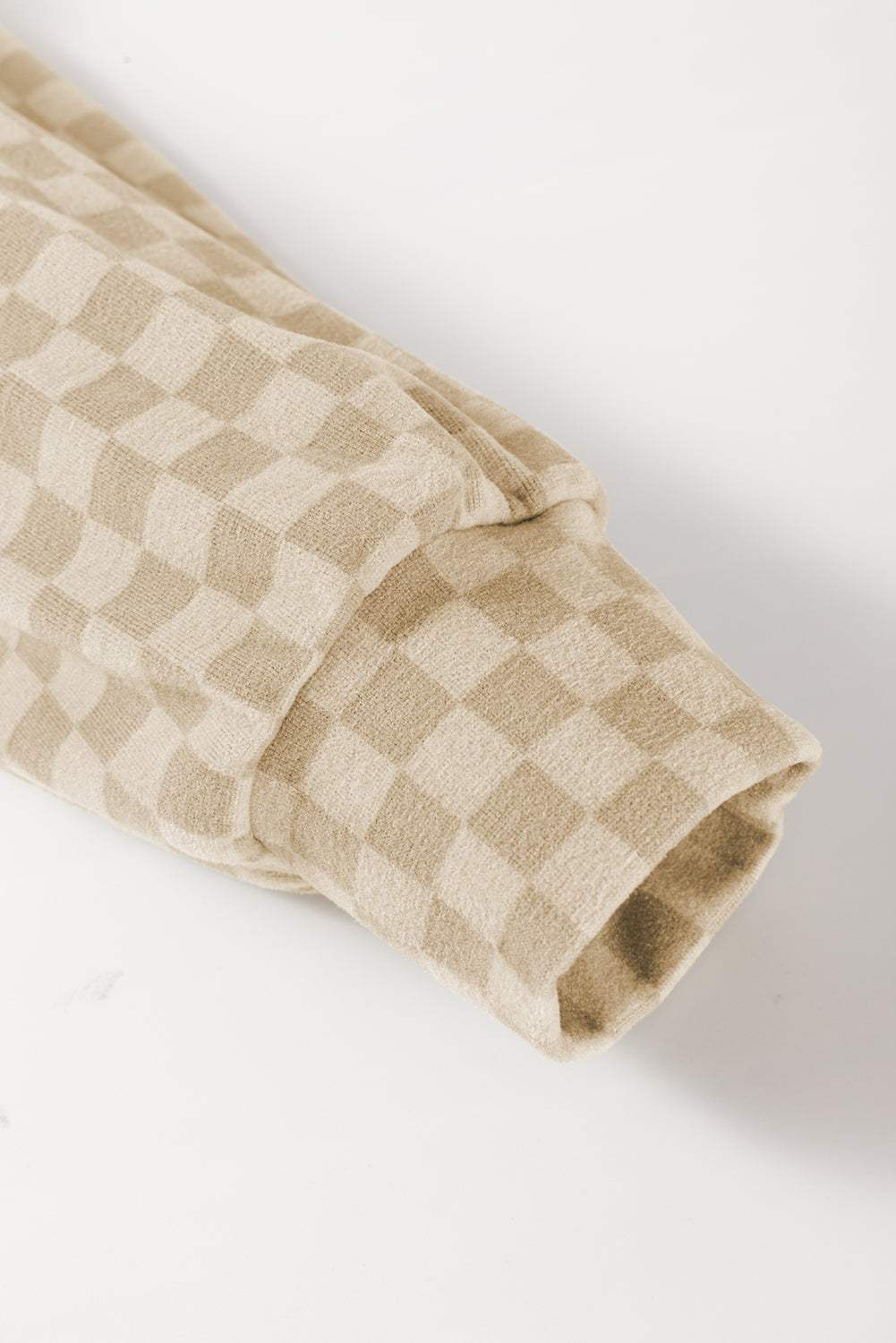 Checkered Print Kangaroo Pocket Drawstring Hoodie - Trendsi - Flyclothing LLC