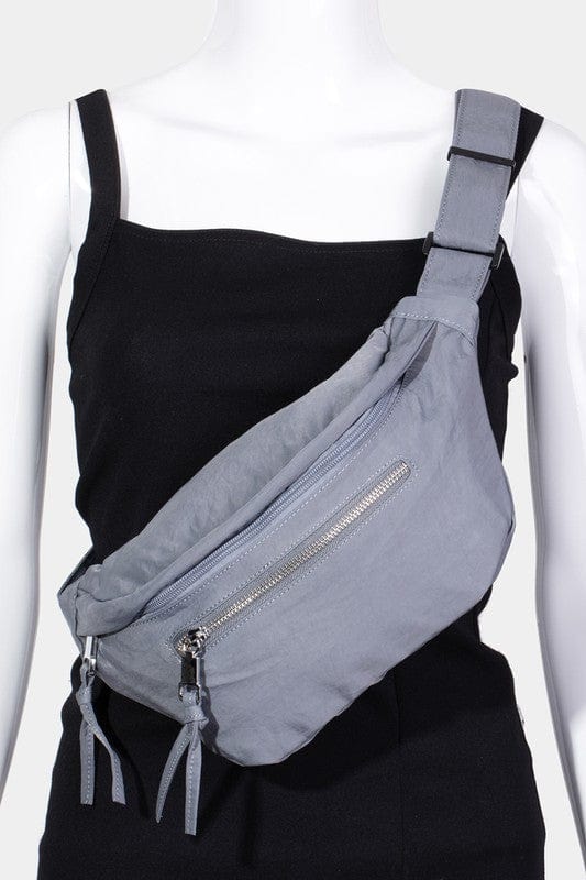 Fame Multi Pocket Nylon Crossbody Bag - Trendsi