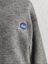 Embroidered Round Neck Dropped Shoulder Sweater - Trendsi - Flyclothing LLC