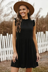 Ruffled Sleeveless Mini Dress - Trendsi - Flyclothing LLC