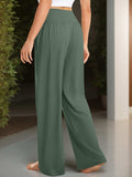 Pocketed High Waist Wide Leg Pants - Trendsi - Flyclothing LLC