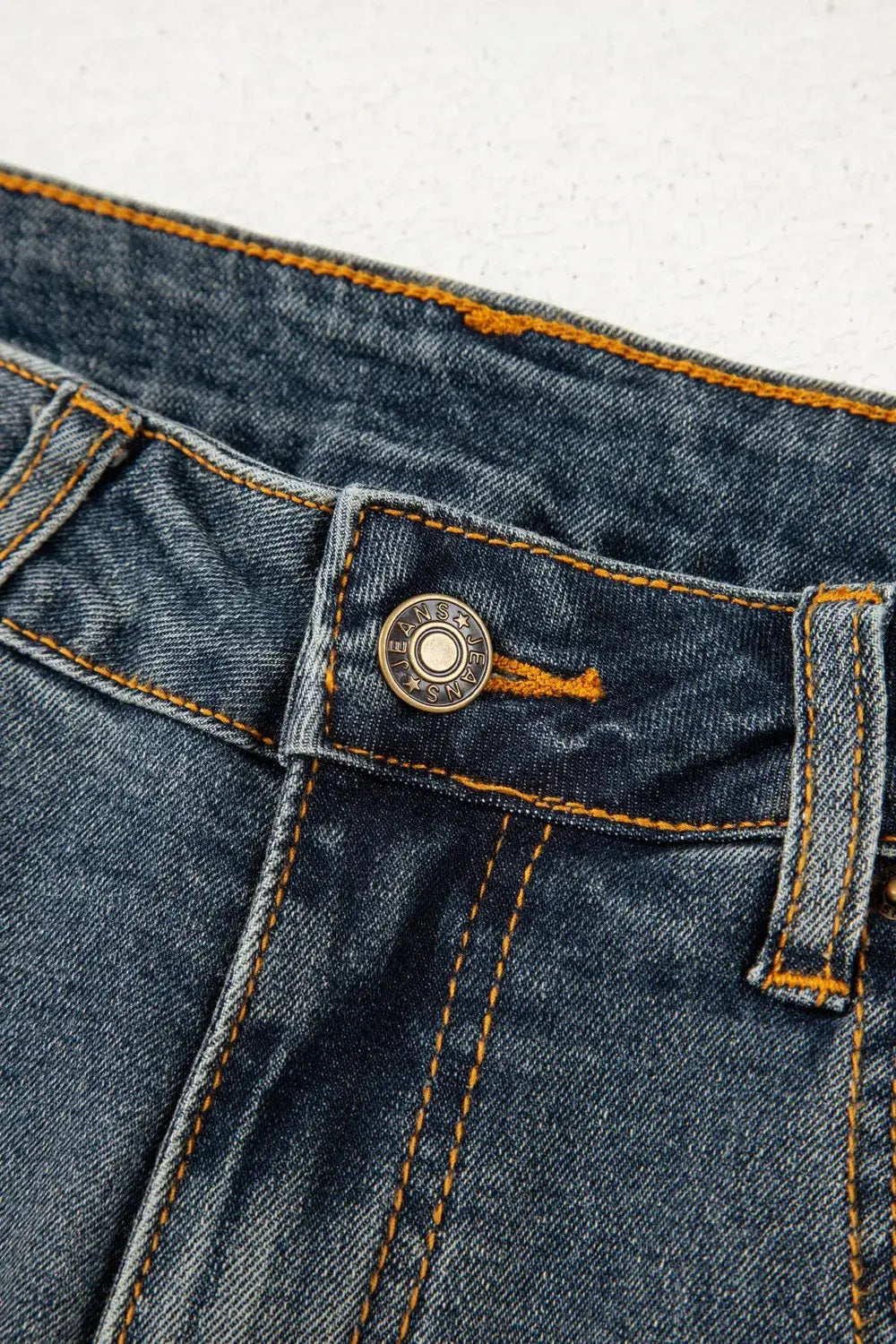 Exposed Stitching Loose Straight High Waist Jeans - Trendsi - Flyclothing LLC
