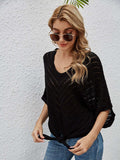 Openwork Batwing Sleeve Cover-Up - Trendsi - Flyclothing LLC