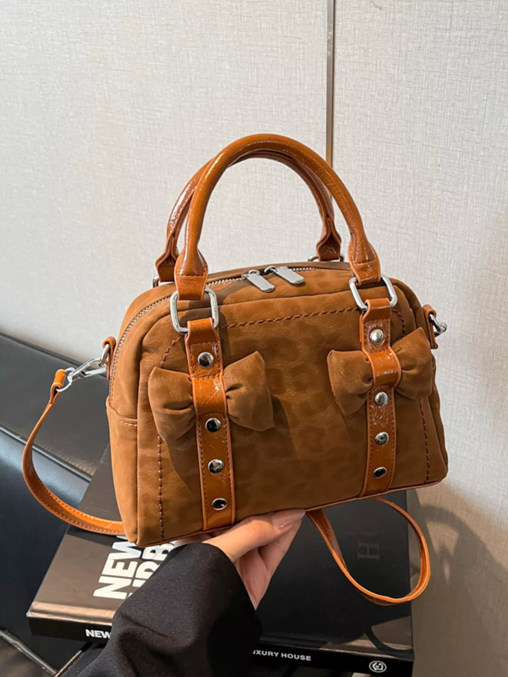 Bow Decor Crossbody Bag - Trendsi - Flyclothing LLC