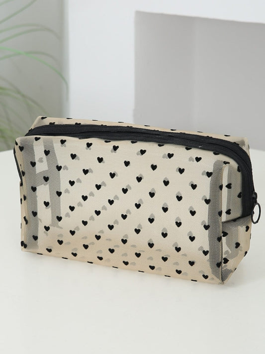 4- Piece Heart Polyester Storage Bag - Trendsi