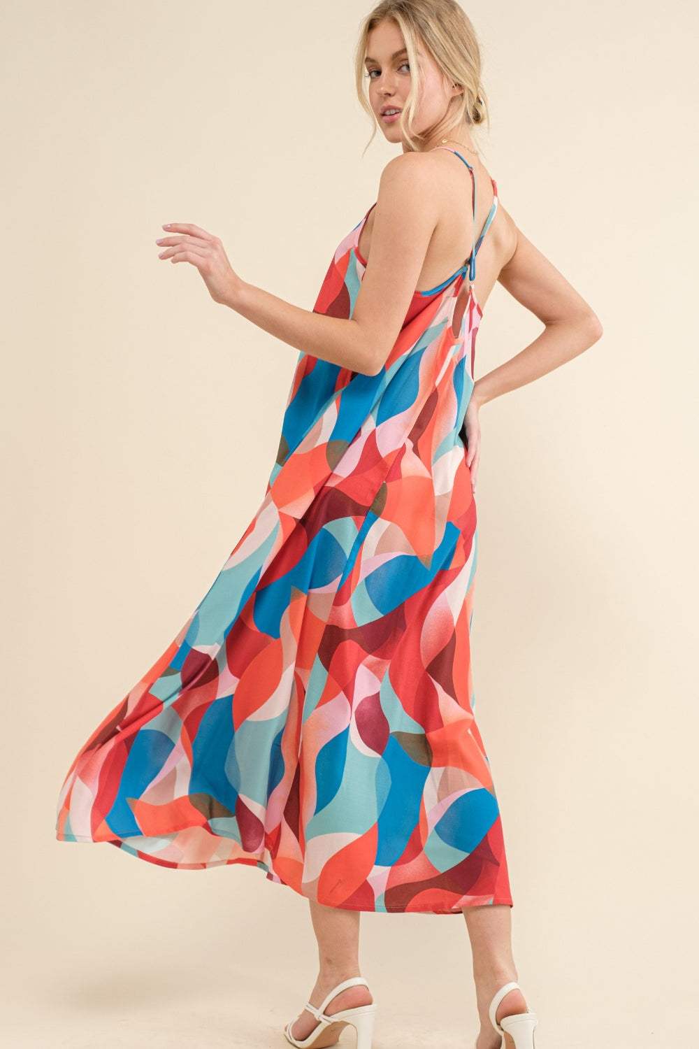And the Why Printed Crisscross Back Cami Dress - Trendsi - Flyclothing LLC
