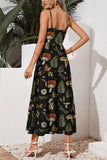 Tiered Printed Square Neck Cami Dress - Trendsi
