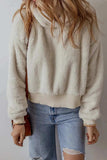 Fuzzy Dropped Shoulder Long Sleeve Hoodie - Trendsi - Flyclothing LLC
