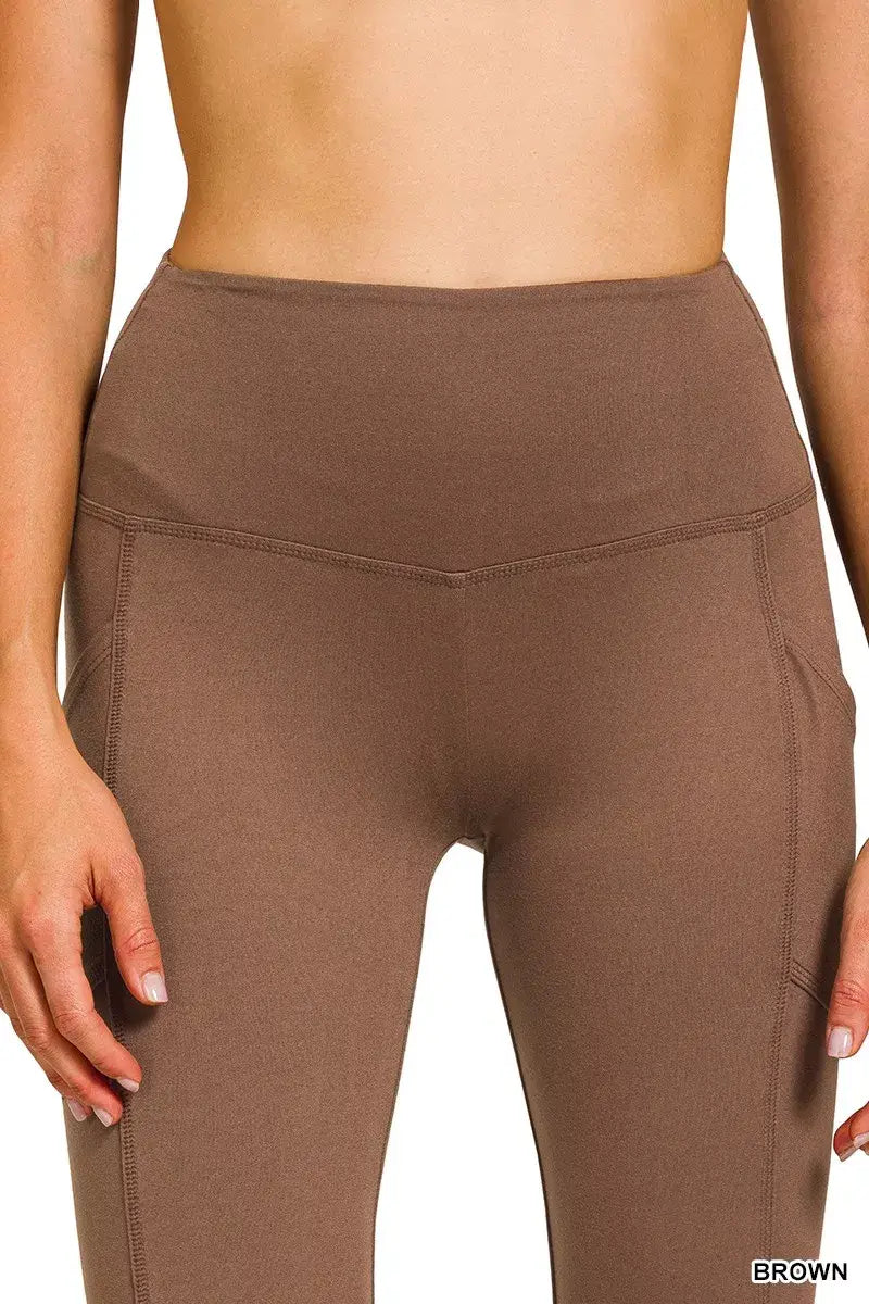 Zenana Brushed Dty Microfiber Flare Pants - Trendsi - Flyclothing LLC