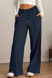 Drawstring Elastic Waist Wide Leg Pants - Trendsi - Flyclothing LLC