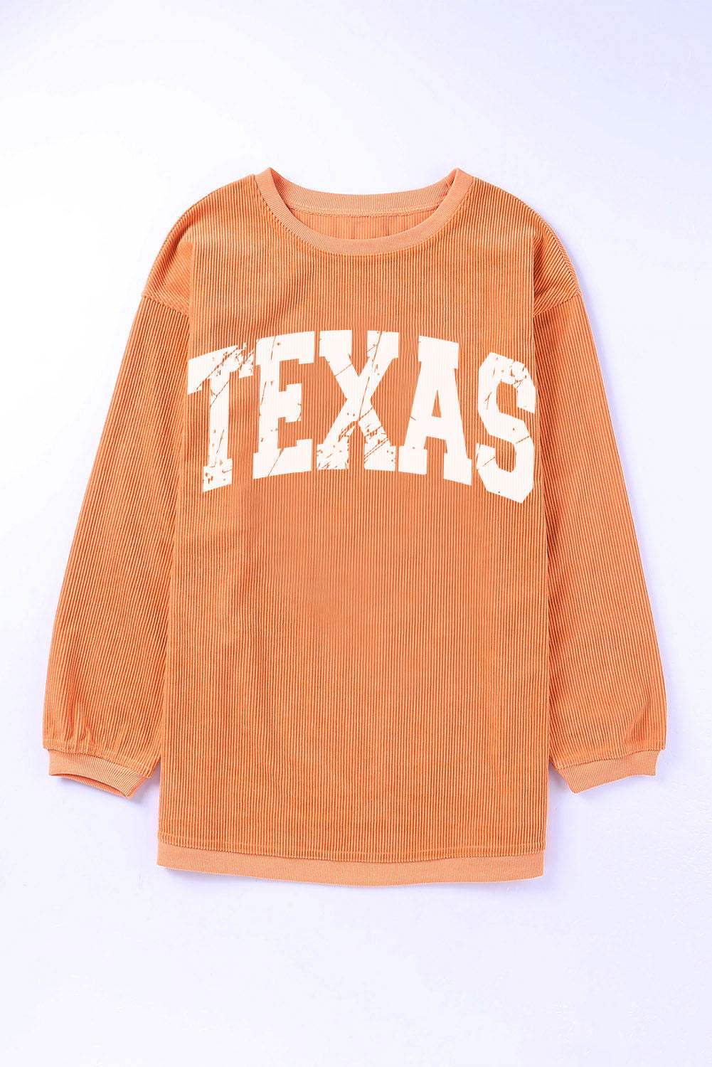 TEXAS Round Neck Long Sleeve Sweatshirt - Trendsi - Flyclothing LLC