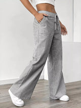 Striped Wide Leg Pants - Trendsi - Flyclothing LLC