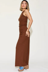 Basic Bae Full Size Ribbed Tank and Wide Leg Pants Set - ShopBasicbae - Flyclothing LLC