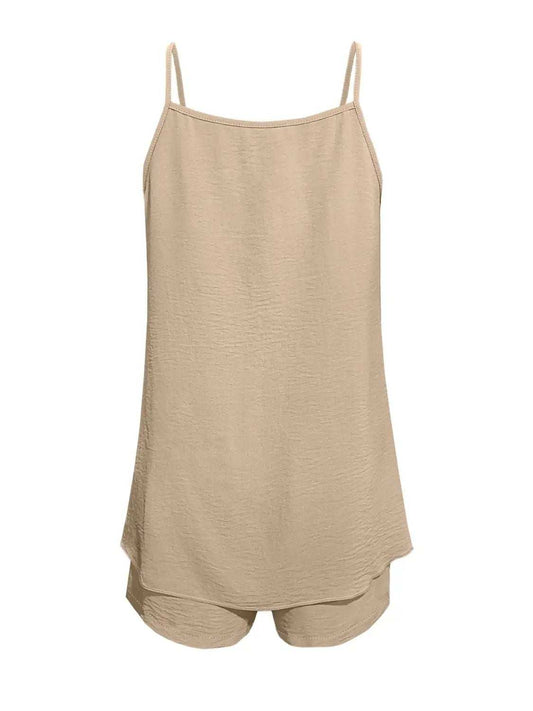 Spaghetti Strap Top and Shorts Set - Trendsi - Flyclothing LLC