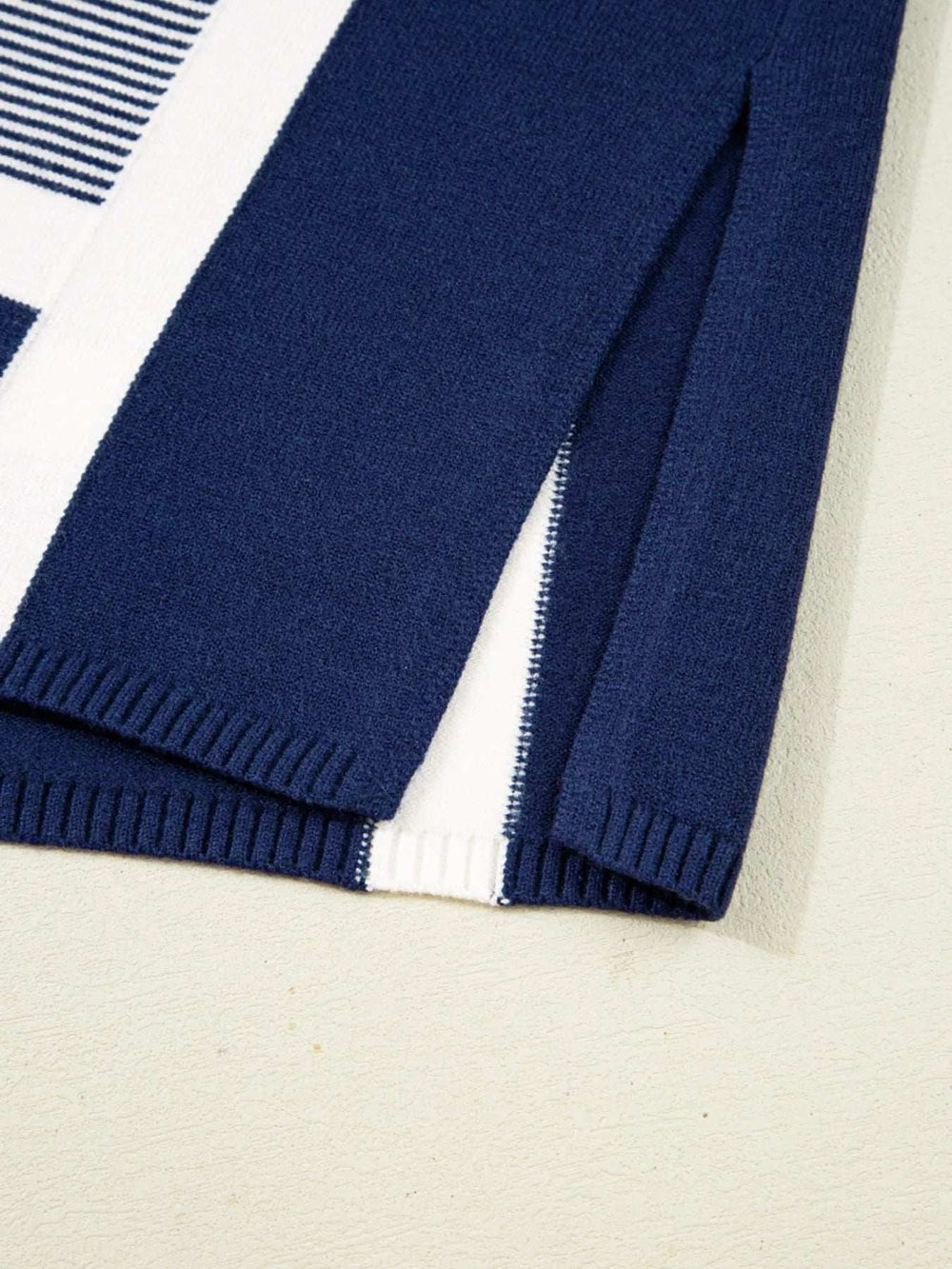 Stripe Dolman Oversize Tunic Sweater - Trendsi - Flyclothing LLC