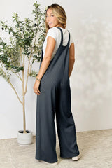 Double Take Full Size Wide Strap Overall with Pockets - Trendsi - Flyclothing LLC