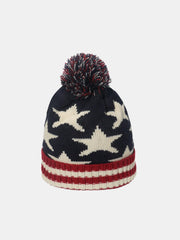 Roll Rim US Flag Knit Hat - Trendsi