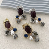 Zinc Alloy Heart Dangle Earrings - Trendsi - Flyclothing LLC