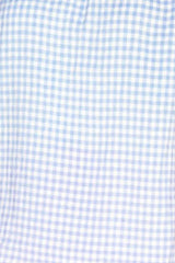 Embroidered Plaid Round Neck Short Sleeve Blouse - Trendsi - Flyclothing LLC