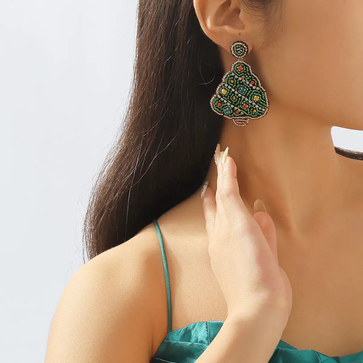Christmas Tree Dangle Earrings - Trendsi - Flyclothing LLC