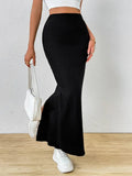 Slit Maxi Wrap Skirt - Trendsi