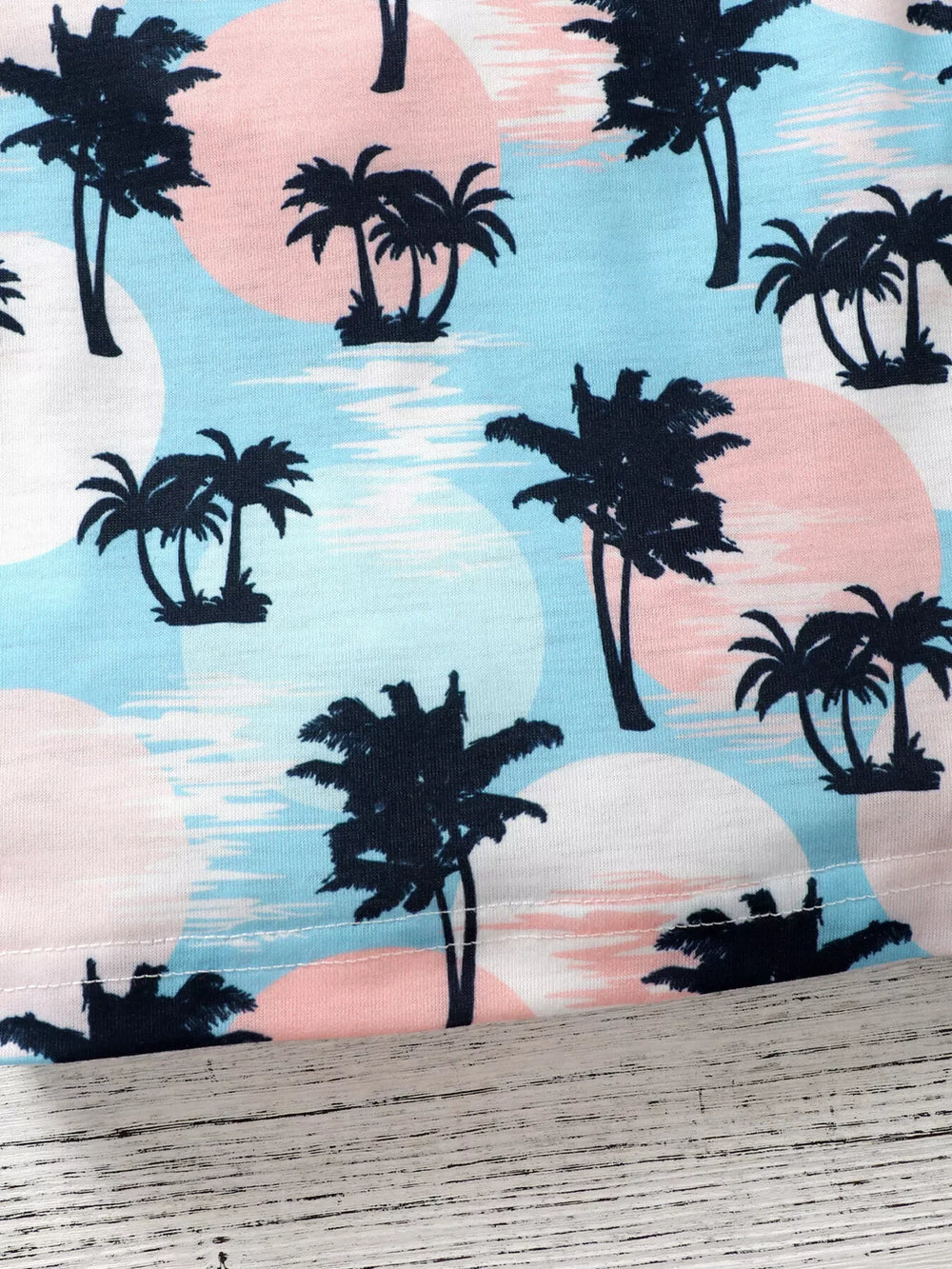 Children's Tropical Palm Tree Print Outfit Set - Trendsi - Flyclothing LLC