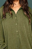 Half Button Collared Neck Long Sleeve Dress - Trendsi - Flyclothing LLC
