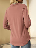 Johnny Collar Long Sleeve T-Shirt - Trendsi