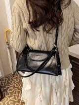 Chain Decor Flap Crossbody Bag - Trendsi - Flyclothing LLC