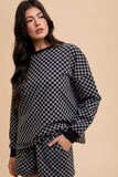 Annie Wear Checkered Round Neck Top and Drawstring Shorts Set - Trendsi