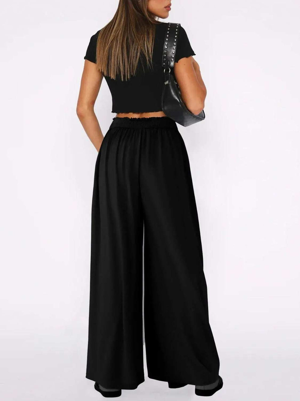 High Waist Wide Leg Pants - Trendsi - Flyclothing LLC