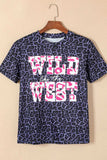 WILD LIKE THE WEST Graphic Leopard T-Shirt - Trendsi - Flyclothing LLC