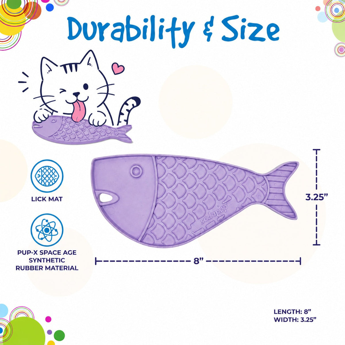 Goldfish emat - Small Enrichment Lick Mat for Cats | SodaPup - SodaPup/True Dogs, LLC - Flyclothing LLC