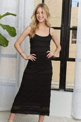 ADORA Lace Scoop Neck Midi Cami Dress - Trendsi - Flyclothing LLC