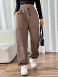 Tied Joggers with Pockets - Trendsi