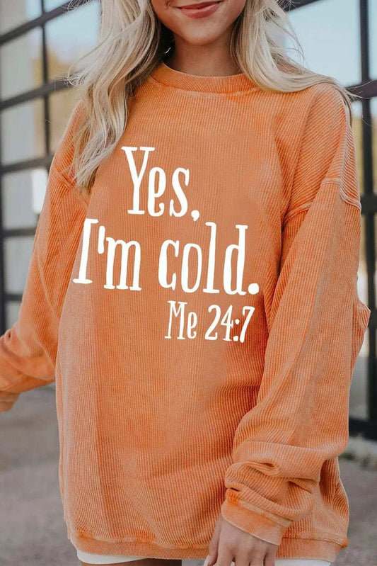Letter Graphic Round Neck Long Sleeve Sweatshirt - Trendsi - Flyclothing LLC