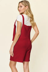 Double Take Full Size Texture Sleeveless Romper - Trendsi - Flyclothing LLC