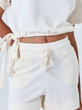 Drawstring Solid Color Shorts with Pockets - Trendsi - Flyclothing LLC