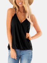 Full Size Surplice Spaghetti Strap Top - Trendsi - Flyclothing LLC