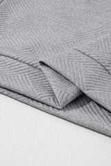 Textured Turtleneck Long Sleeve Sweatshirt - Trendsi - Flyclothing LLC