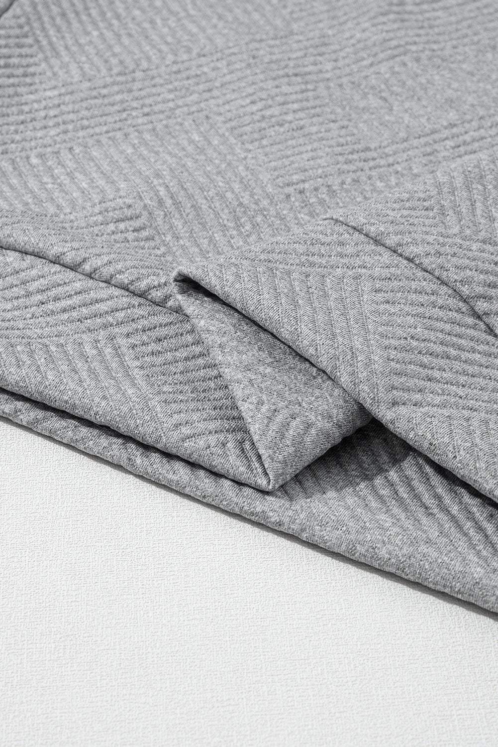 Textured Turtleneck Long Sleeve Sweatshirt - Trendsi - Flyclothing LLC