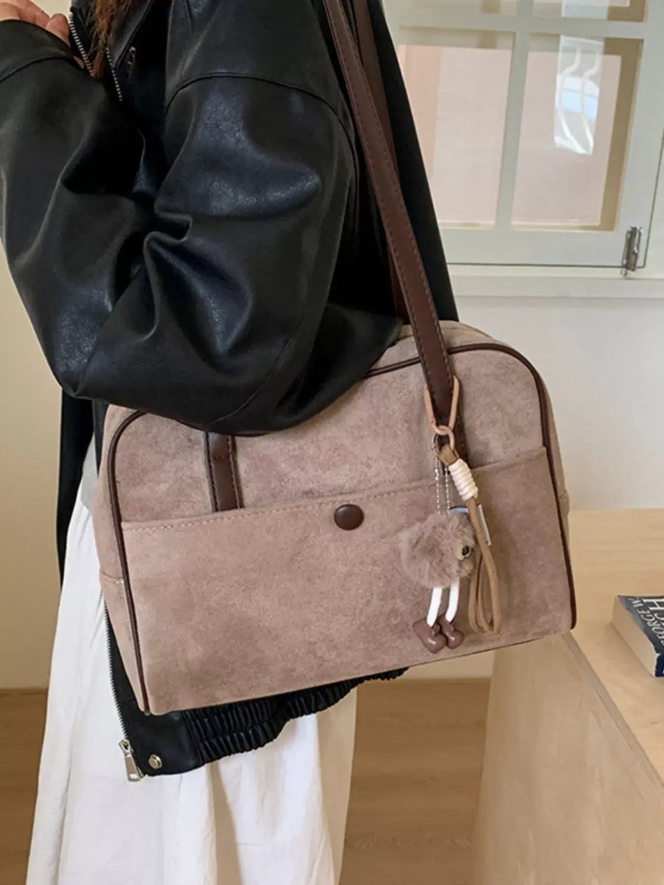 Vintage Handbag with Charm - Trendsi - Flyclothing LLC