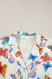 Butterfly Half Sleeve Top and Shorts Set - Trendsi - Flyclothing LLC