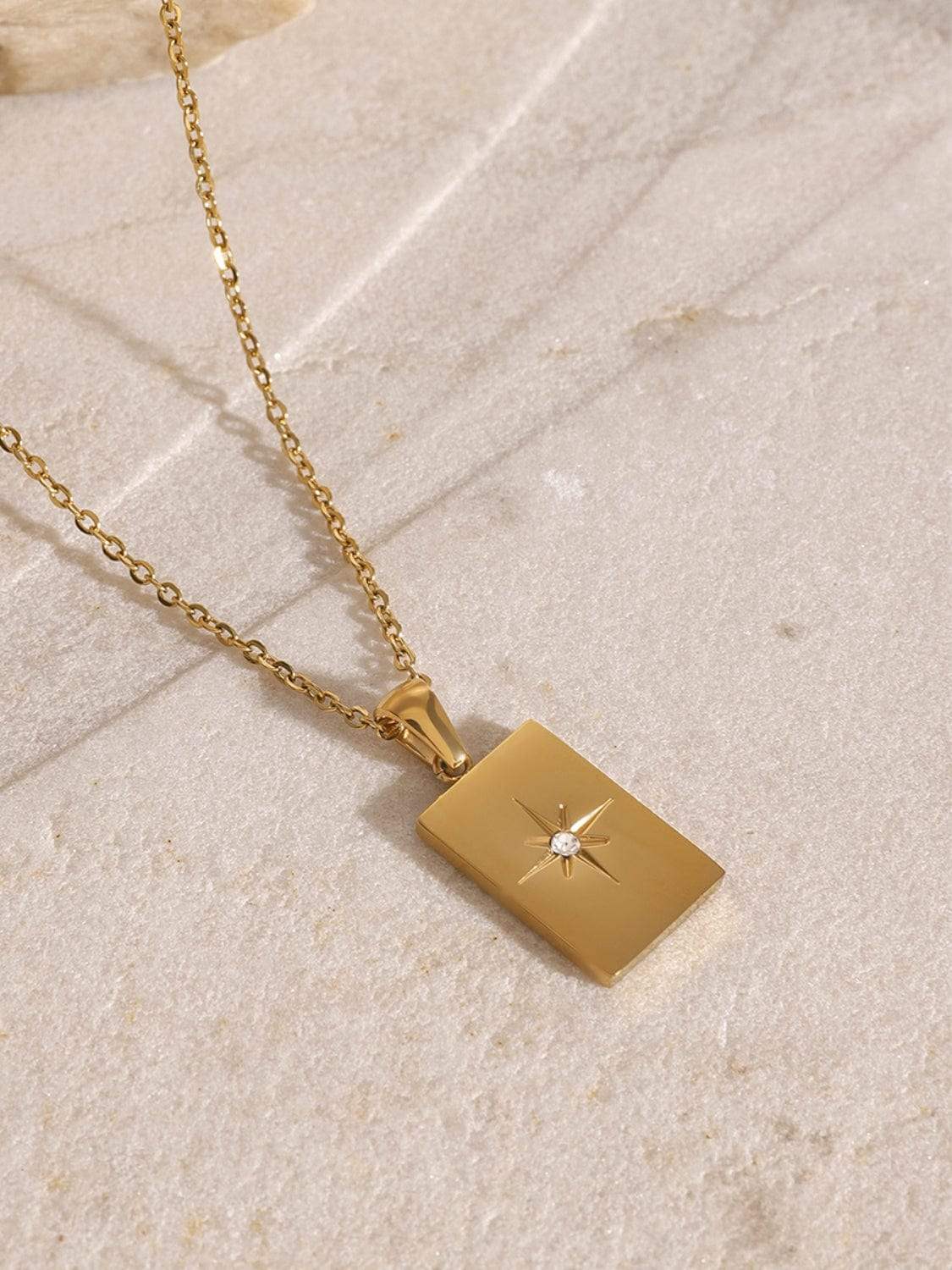 18K Gold-Plated Stainless Steel Double-Layered Necklace - Trendsi - Flyclothing LLC